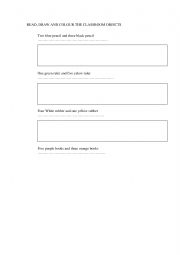 English Worksheet: CLASSROOM OBJECTS