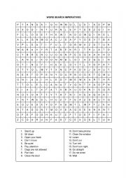 WORD SEARCH IMPERATIVES
