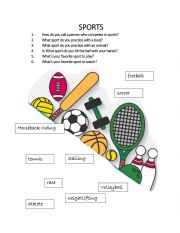 English Worksheet: Sports questions