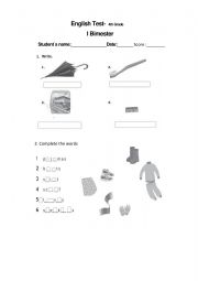 English Worksheet: Evaluation