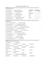 English Worksheet: Relative Pronouns