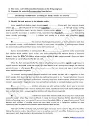 English Worksheet: linkers 