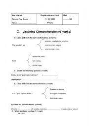 7th form mid-term3 test