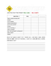 English Worksheet: Interview 