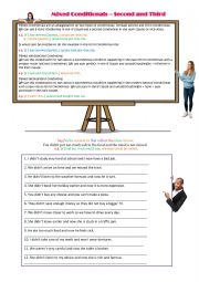 English Worksheet: Mixed Condtionals