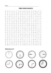 TIME WORD SEARCH