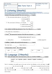 English Worksheet: 7th form 