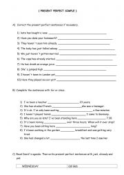English Worksheet: present perfect simple 