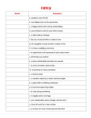 family vocabulary