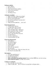 English Worksheet: debating vocabulary