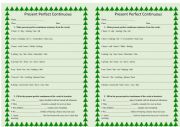 English Worksheet: Present perfect continuous activity 