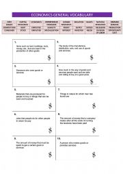 English Worksheet: BUSINESS VOCABULARY GAME