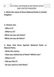 English Worksheet: CULTURAL DIFFERENCES