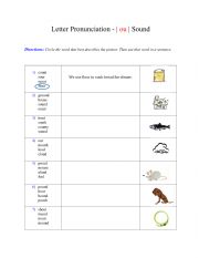 English Worksheet: Phonics-Letter Pronunciation - | ou | Sound