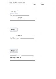English Worksheet: be going to