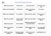 English Worksheet: Personal information