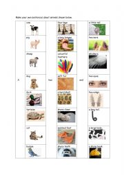 English Worksheet: What can animals do?