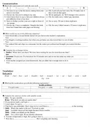 English Worksheet: Communication: complaints & apologies