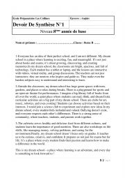 English Worksheet: end term test 1 8th form