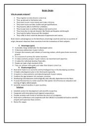 English Worksheet: Brain Drain 