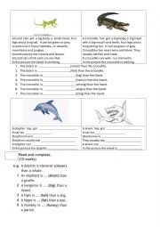 English Worksheet: Comparative degree of adjectives