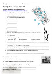 English Worksheet: ellis Island webquest