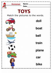 English Worksheet: Toys worksheet