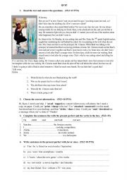 English Worksheet: QUIZ FOR 7TH GRADERS
