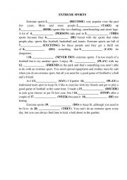 English Worksheet: Sports