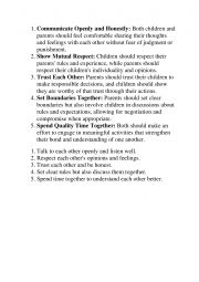 English Worksheet: The Generation Gap 