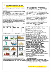 English Worksheet: itinerary trip  & time sequencers & silent letters 
