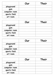 English Worksheet: Our and Their Grammar practice
