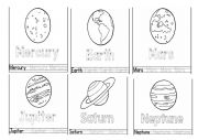 English Worksheet: Planet Tracing