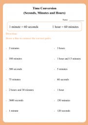 Time Conversion (Seconds, Minutes and Hours) 