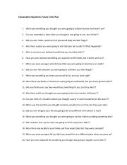 English Worksheet: Future in the past