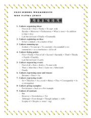 English Worksheet: linkers
