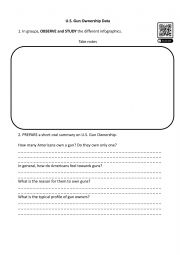 English Worksheet: U.S. Gun Ownership Data
