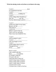 English Worksheet: I wish - Nina Simone B2