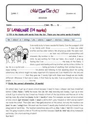 English Worksheet: Mid-term Test 1 