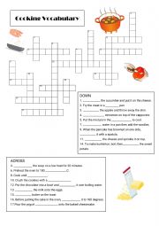 English Worksheet: Cooking vocabulary puzzle