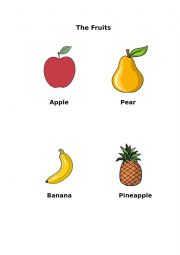 English Worksheet: The Fruits