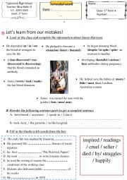 English Worksheet: remedial work 1ST form