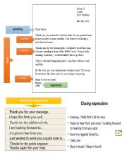 English Worksheet: Writing email layout