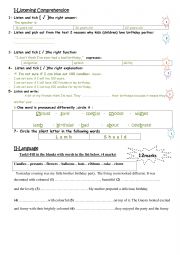 English Worksheet: 8th mid 2