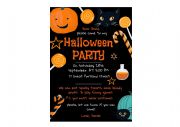 English Worksheet: How to write an invitation card