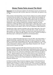 English Worksheet: Disneyland Parks Around The World 