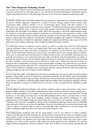 English Worksheet: Dangerous technologies