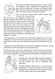 English Worksheet: Cinderella- summary