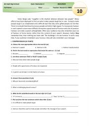 English Worksheet: quiz