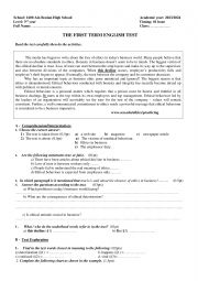 English Worksheet: ethics